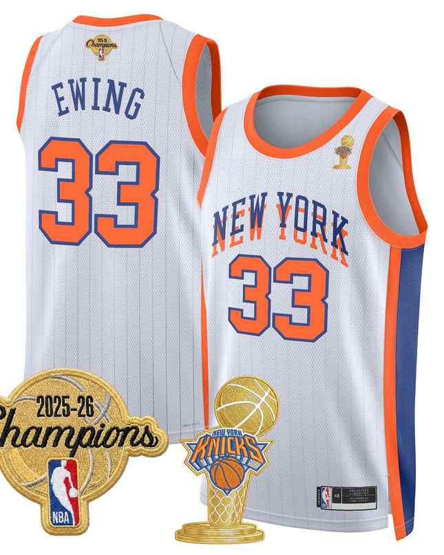 Men's New York Knicks 2026 Champions Patch Swingman Jersey - All Stitched