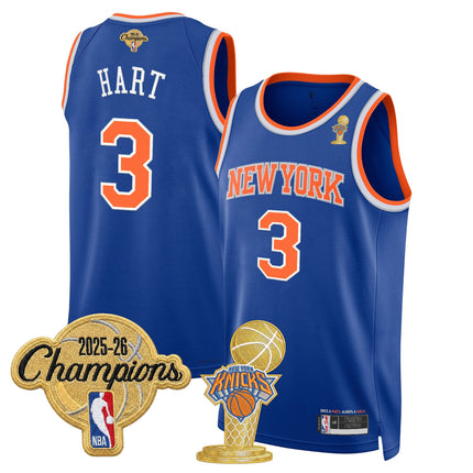 Men's New York Knicks 2026 Champions Patch Swingman Jersey - All Stitched