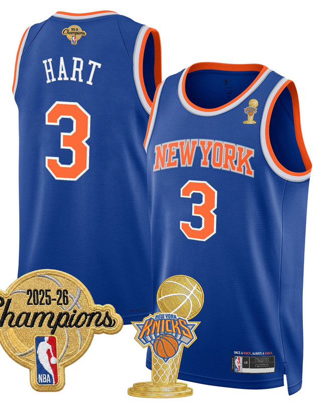 Men's New York Knicks 2026 Champions Patch Swingman Jersey - All Stitched