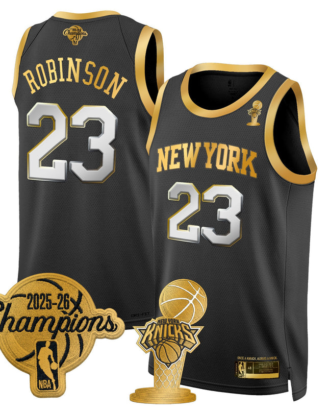 Men's New York Knicks 2026 Champions Patch Swingman Jersey - All Stitched