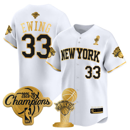 Men's New York Knicks 2026 Champions Patch Vapor Baseball Jersey - All Stitched