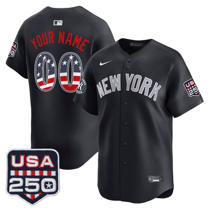 New York Yankees USA 250 Fourth of July Vapor Premier Limited Custom Jersey - All Stitched