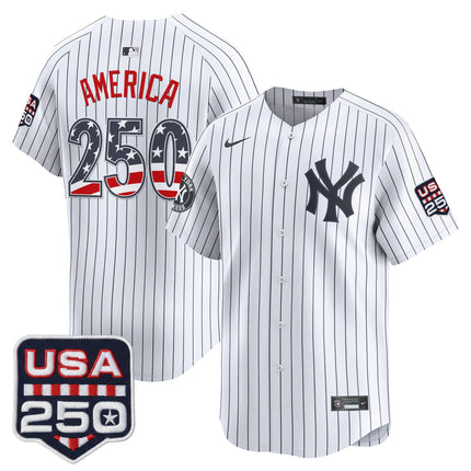 Men's New York Yankees USA 250 Fourth of July Vapor Premier Limited Jersey - All Stitched