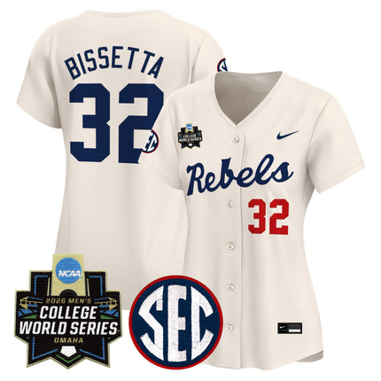 Women's Ole Miss Rebels 2026 World Series Vapor Premier Limited Jersey - All Stitched
