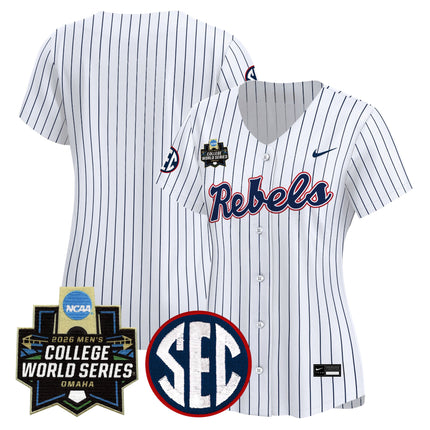 Women's Ole Miss Rebels 2026 World Series Vapor Premier Limited Jersey - All Stitched