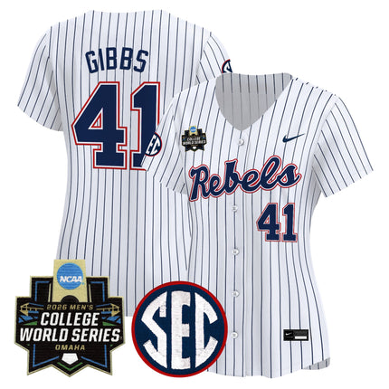 Women's Ole Miss Rebels 2026 World Series Vapor Premier Limited Jersey - All Stitched