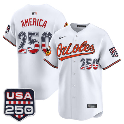Men's Baltimore Orioles USA 250 Fourth of July Vapor Premier Limited Jersey - All Stitched