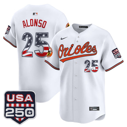 Men's Baltimore Orioles USA 250 Fourth of July Vapor Premier Limited Jersey - All Stitched