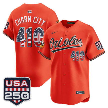 Men's Baltimore Orioles USA 250 Fourth of July Vapor Premier Limited Jersey - All Stitched