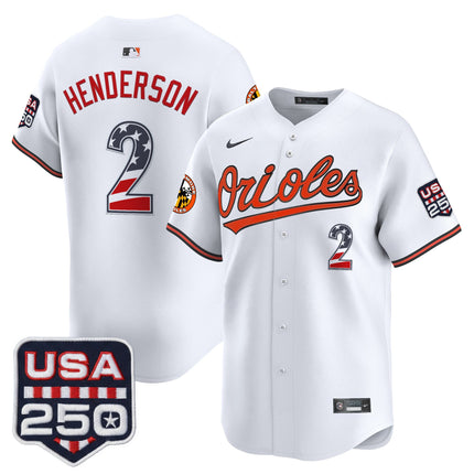 Men's Baltimore Orioles USA 250 Fourth of July Vapor Premier Limited Jersey - All Stitched