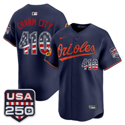 Men's Baltimore Orioles USA 250 Fourth of July Vapor Premier Limited Jersey - All Stitched