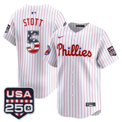 Men's Philadelphia Phillies USA 250 Fourth of July Vapor Premier Limited Jersey - All Stitched