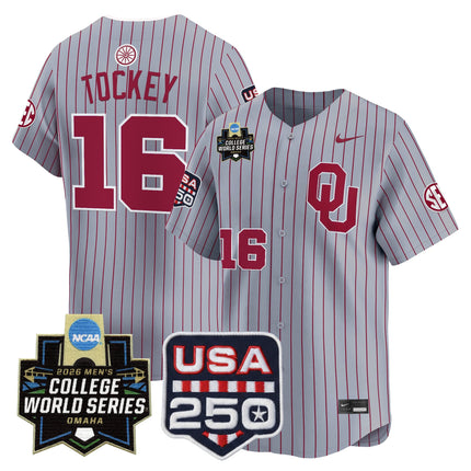 Men's Oklahoma Sooners 2026 World Series Vapor Premier Limited Jersey - 250 America Patch - All Stitched