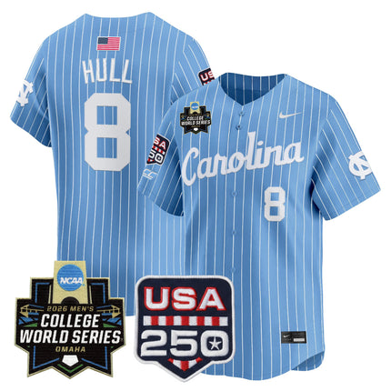 Men's North Carolina Tar Heels 2026 World Series Vapor Premier Limited Jersey - 250 America Patch - All Stitched