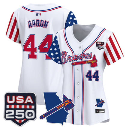 Women's Atlanta Braves "America 250 Edition" Vapor Premier Limited Jersey - All Stitched