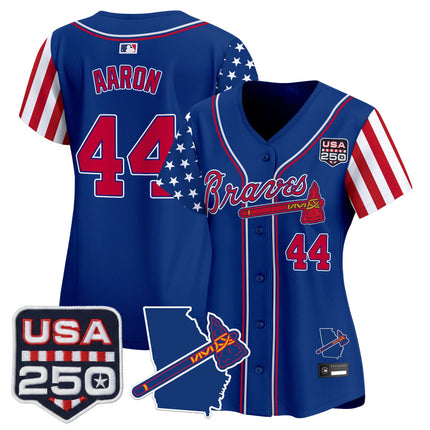 Women's Atlanta Braves "America 250 Edition" Vapor Premier Limited Jersey - All Stitched