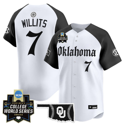Men's Oklahoma Sooners 2026 World Series Vapor Premier Limited Jersey - Gothic Edition - All Stitched