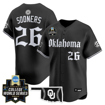Men's Oklahoma Sooners 2026 World Series Vapor Premier Limited Jersey - Gothic Edition - All Stitched