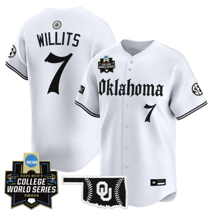 Men's Oklahoma Sooners 2026 World Series Vapor Premier Limited Jersey - Gothic Edition - All Stitched