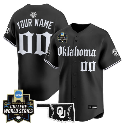 Oklahoma Sooners 2026 World Series Vapor Premier Limited Custom Jersey - Gothic Edition - All Stitched