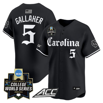 Men's North Carolina Tar Heels 2026 World Series Vapor Premier Limited Jersey - Gothic Edition - All Stitched