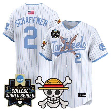 Men's North Carolina Tar Heels 2026 World Series x One Piece Vapor Premier Limited Jersey - All Stitched