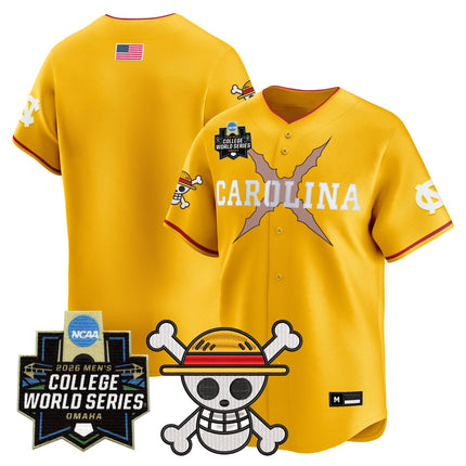 Men's North Carolina Tar Heels 2026 World Series x One Piece Vapor Premier Limited Jersey - All Stitched