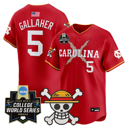 Men's North Carolina Tar Heels 2026 World Series x One Piece Vapor Premier Limited Jersey - All Stitched