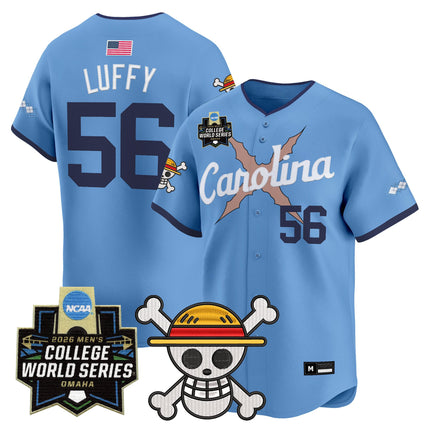 Men's North Carolina Tar Heels 2026 World Series x One Piece Vapor Premier Limited Jersey - All Stitched
