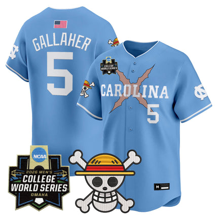 Men's North Carolina Tar Heels 2026 World Series x One Piece Vapor Premier Limited Jersey - All Stitched