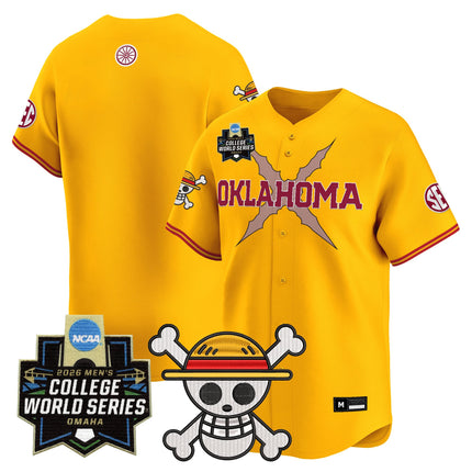 Men's Oklahoma Sooners 2026 World Series x One Piece Vapor Premier Limited Jersey - All Stitched