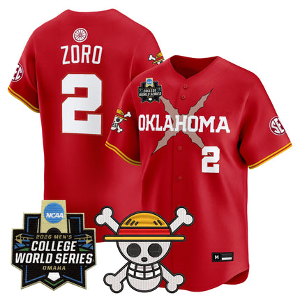 Men's Oklahoma Sooners 2026 World Series x One Piece Vapor Premier Limited Jersey - All Stitched