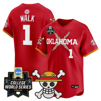 Men's Oklahoma Sooners 2026 World Series x One Piece Vapor Premier Limited Jersey - All Stitched