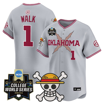 Men's Oklahoma Sooners 2026 World Series x One Piece Vapor Premier Limited Jersey - All Stitched