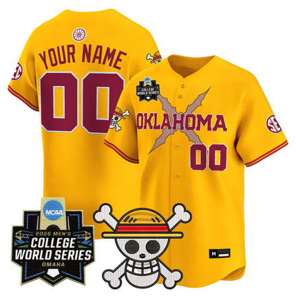 Oklahoma Sooners 2026 World Series x One Piece Vapor Premier Limited Custom Jersey - All Stitched