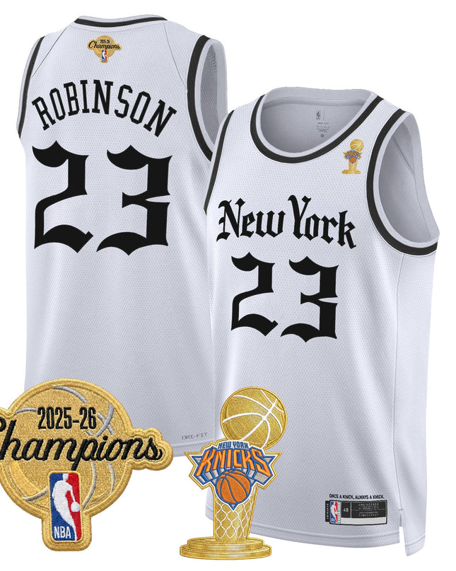 Men's New York Knicks 2026 Champions Patch Swingman Jersey - Gothic Edition- All Stitched