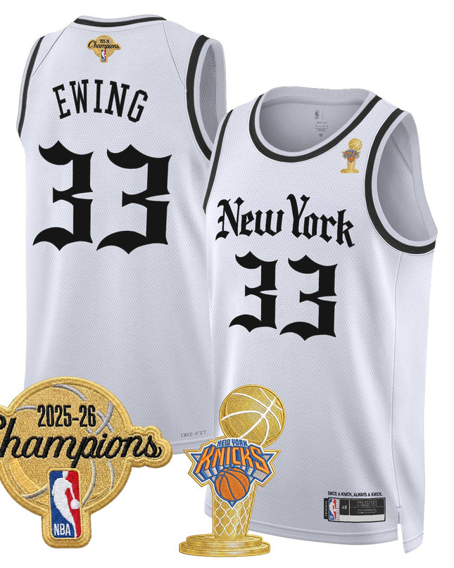Men's New York Knicks 2026 Champions Patch Swingman Jersey - Gothic Edition- All Stitched