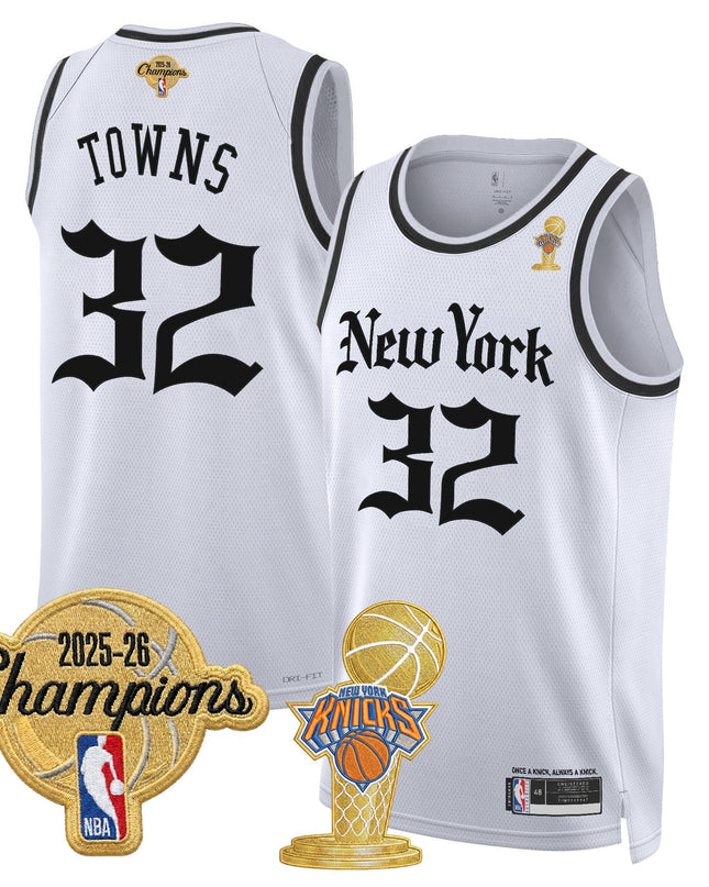 Men's New York Knicks 2026 Champions Patch Swingman Jersey - Gothic Edition- All Stitched
