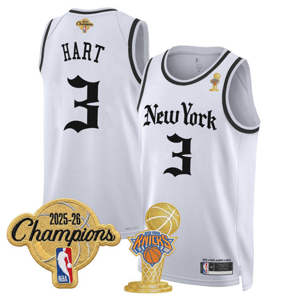 Men's New York Knicks 2026 Champions Patch Swingman Jersey - Gothic Edition- All Stitched