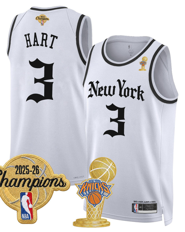 Men's New York Knicks 2026 Champions Patch Swingman Jersey - Gothic Edition- All Stitched