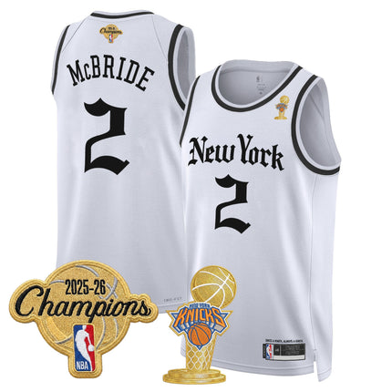 Men's New York Knicks 2026 Champions Patch Swingman Jersey - Gothic Edition- All Stitched
