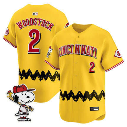 Men's Cincinnati Reds x Peanuts Vapor Premier Limited Jersey - Stitched