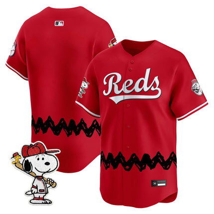 Men's Cincinnati Reds x Peanuts Vapor Premier Limited Jersey - Stitched