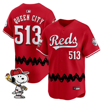 Men's Cincinnati Reds x Peanuts Vapor Premier Limited Jersey - Stitched