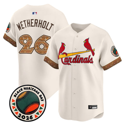 Men's St. Louis Cardinals 2026 Black Heritage Day Vapor Premier Limited Jersey - Stitched