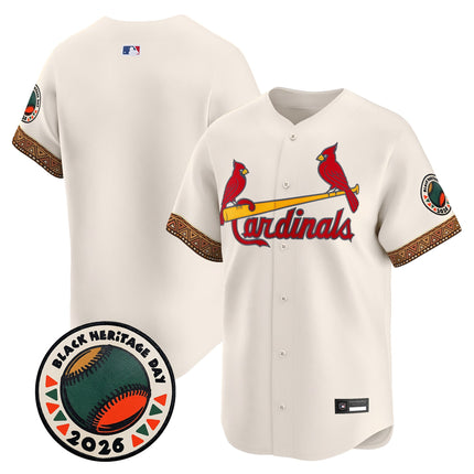 Men's St. Louis Cardinals 2026 Black Heritage Day Vapor Premier Limited Jersey - Stitched