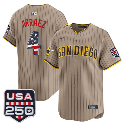 Men's San Diego Padres USA 250 Fourth of July Vapor Premier Limited Jersey - All Stitched