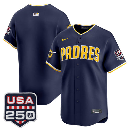 Men's San Diego Padres USA 250 Fourth of July Vapor Premier Limited Jersey - All Stitched