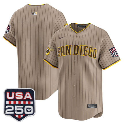 Men's San Diego Padres USA 250 Fourth of July Vapor Premier Limited Jersey - All Stitched