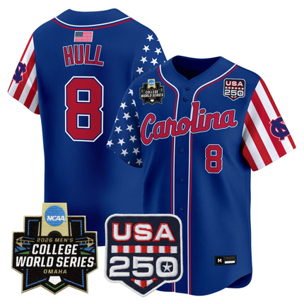 Men's North Carolina Tar Heels 2026 World Series "America 250 Edition" Vapor Premier Limited Jersey - All Stitched